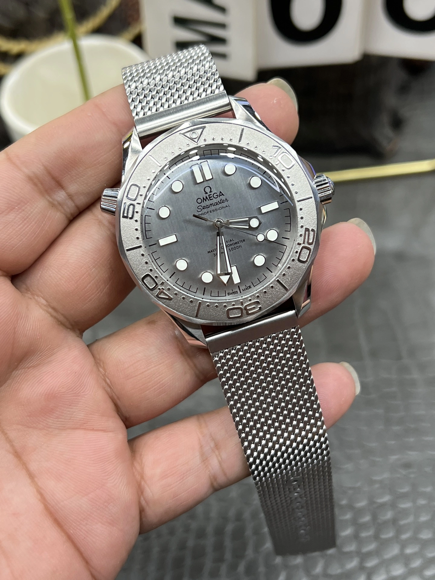 CBD Factory Omega Seamaster Diver 300M 42mm James Bond 60th Anniversary Mesh Bracelet (210.30.42.20.06.002) 1:1 Super Clone – DD8806 Movement SmoothTexture 227